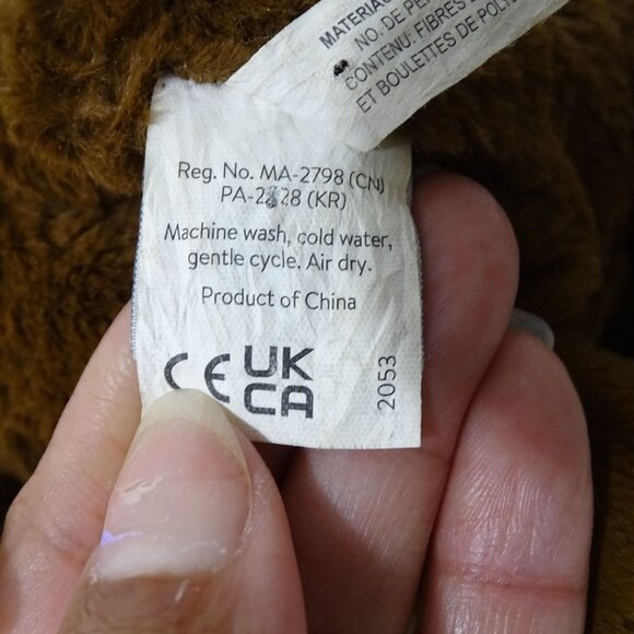 Mary Meyer Brown Plush Moose Stuffed Animal Toy 10.5" Machine Washable - Picture 6 of 9